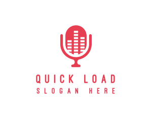 Podcast Equalizer Microphone logo design