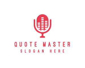 Podcast Equalizer Microphone logo design