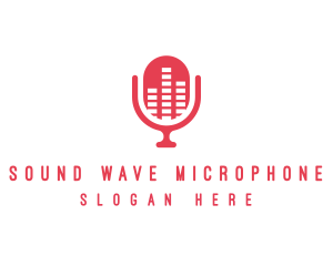 Microphone - Podcast Equalizer Microphone logo design