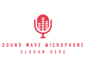 Podcast Equalizer Microphone logo design