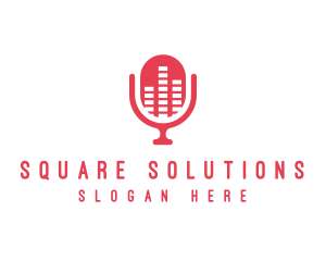 Podcast Equalizer Microphone logo design