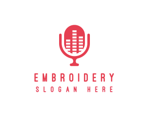 Podcast Equalizer Microphone logo design