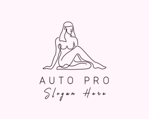 Naked - Nude Stripper Woman logo design