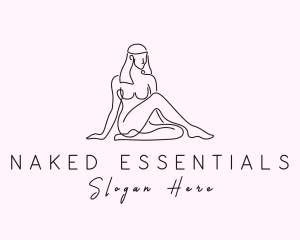Bare - Nude Stripper Woman logo design