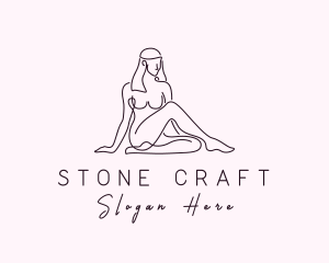 Model - Nude Stripper Woman logo design