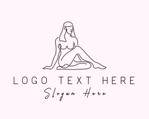 Sensual - Nude Stripper Woman logo design