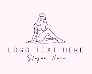 Nude Stripper Woman Logo