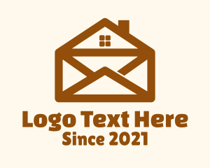 Postal Office - House Postal Envelope logo design