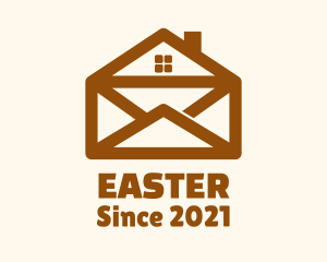 Brown - House Postal Envelope logo design