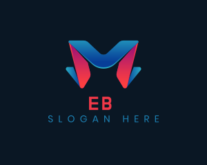Modern Startup Tech Letter M Logo