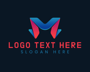 Gaming - Modern Startup Tech Letter M logo design
