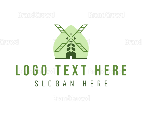 Eco Leaf Windmill Logo