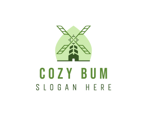 Eco Farm Windmill logo design