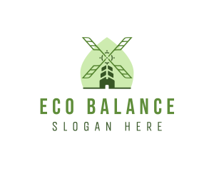 Eco Farm Windmill logo design