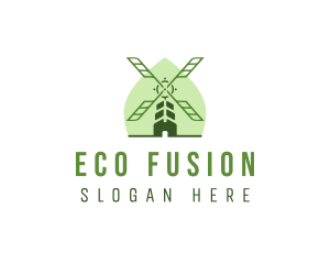 Eco Farm Windmill logo design