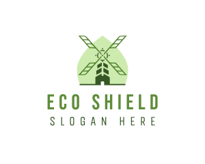 Eco Farm Windmill logo design