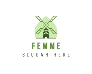 Eco Farm Windmill logo design