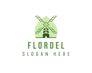 Eco Farm Windmill logo design