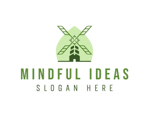 Eco Farm Windmill logo design