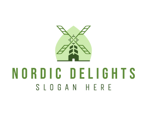 Danish - Eco Farm Windmill logo design