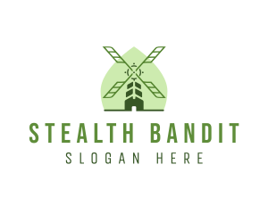 Eco Farm Windmill logo design