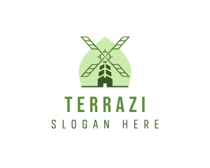 Eco Farm Windmill logo design