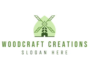 Eco Farm Windmill logo design