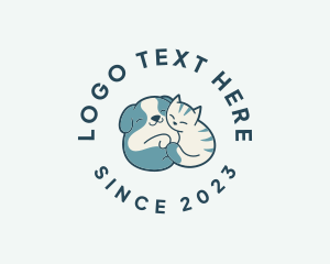 Pet Kitten Dog Animal logo design