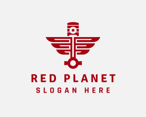 Red Piston Wings logo design