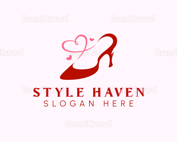 Heart Stiletto Shoe Logo