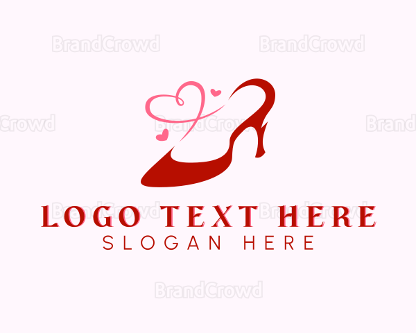 Heart Stiletto Shoe Logo