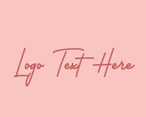 Handwriting - Feminine Signature Salon logo design