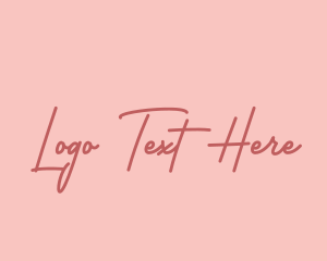 Feminine Signature Wordmark Logo
