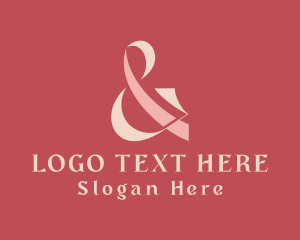 Typography - Beauty Ampersand Calligraphy logo design