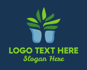 Nature - Succulent Plant Pot logo design