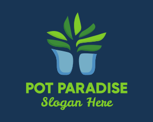 Pot - Succulent Plant Pot logo design