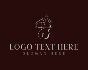 Recording Studio - Classical Cello Musician logo design