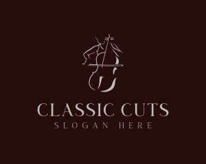 Classical Cello Musician logo design