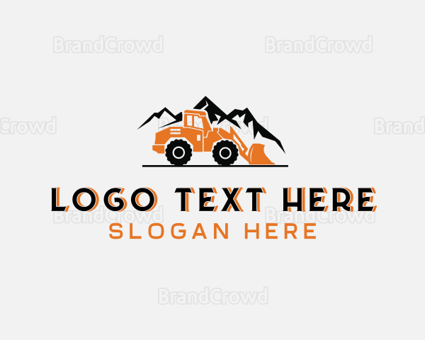 Backhoe Industrial Excavator Logo