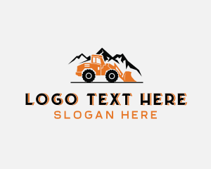 Digger - Backhoe Industrial Excavator logo design