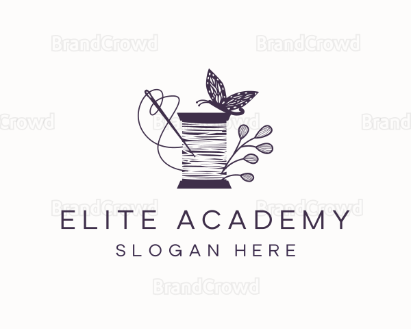 Butterfly Thread Sewing Logo