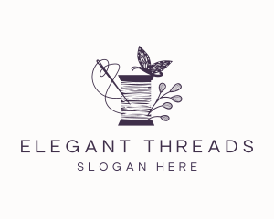 Butterfly Thread Sewing logo design