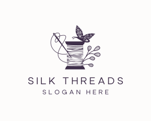 Butterfly Thread Sewing logo design