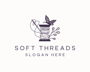 Butterfly Thread Sewing logo design