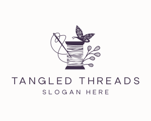 Butterfly Thread Sewing logo design