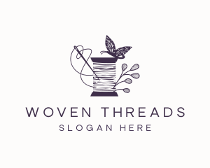 Butterfly Thread Sewing logo design