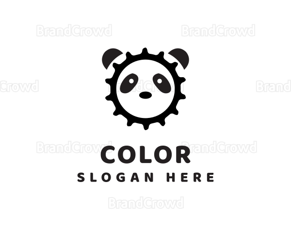 Gear Panda Face Logo
