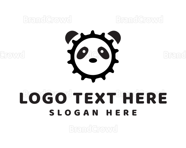 Gear Panda Face Logo