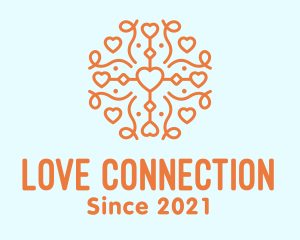 Romance - Mandala Heart Romance Wedding logo design