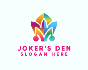 Joker - Colorful Jester Hat logo design